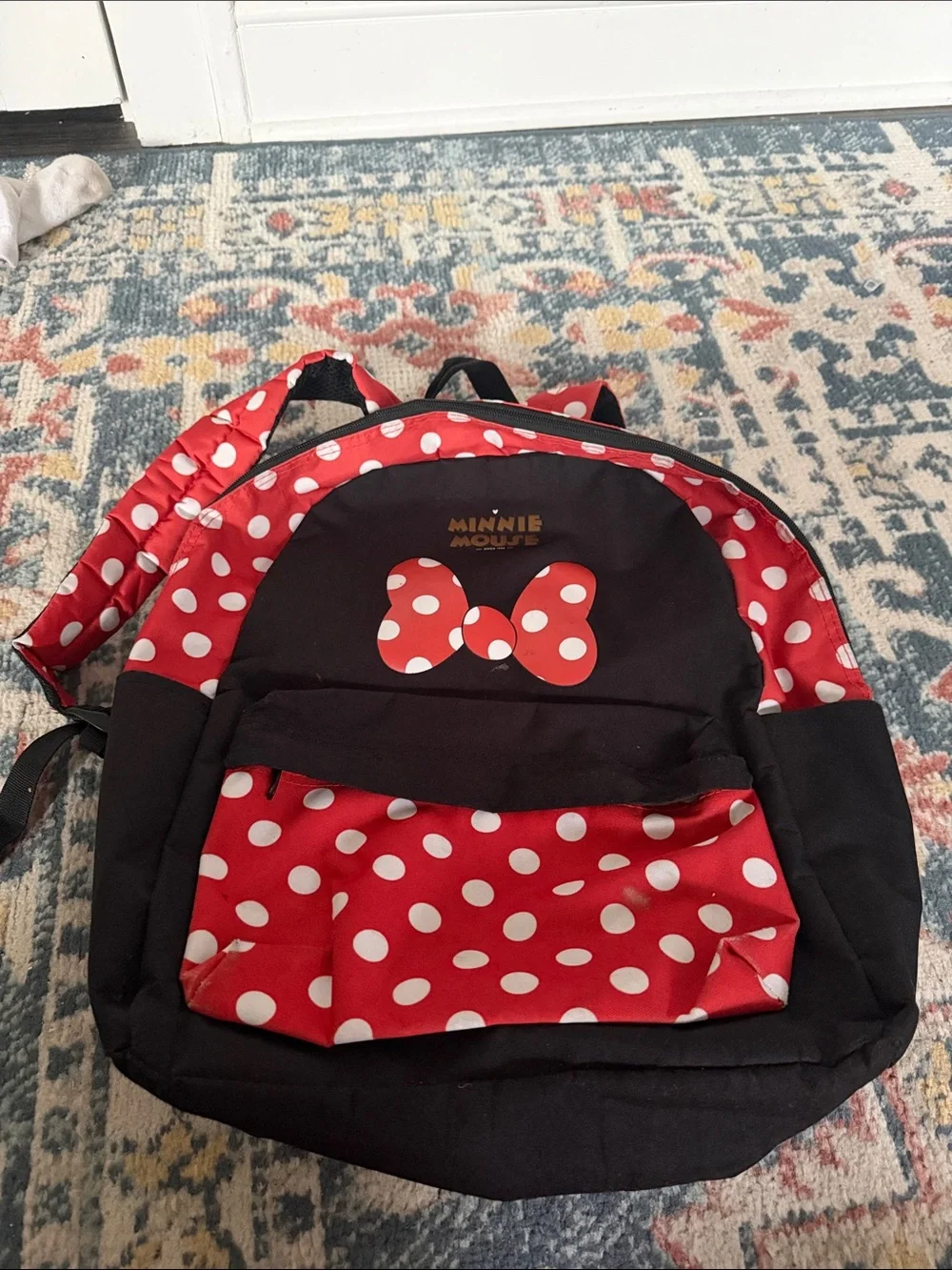 Disney Kids Red Polka Dot Backpack